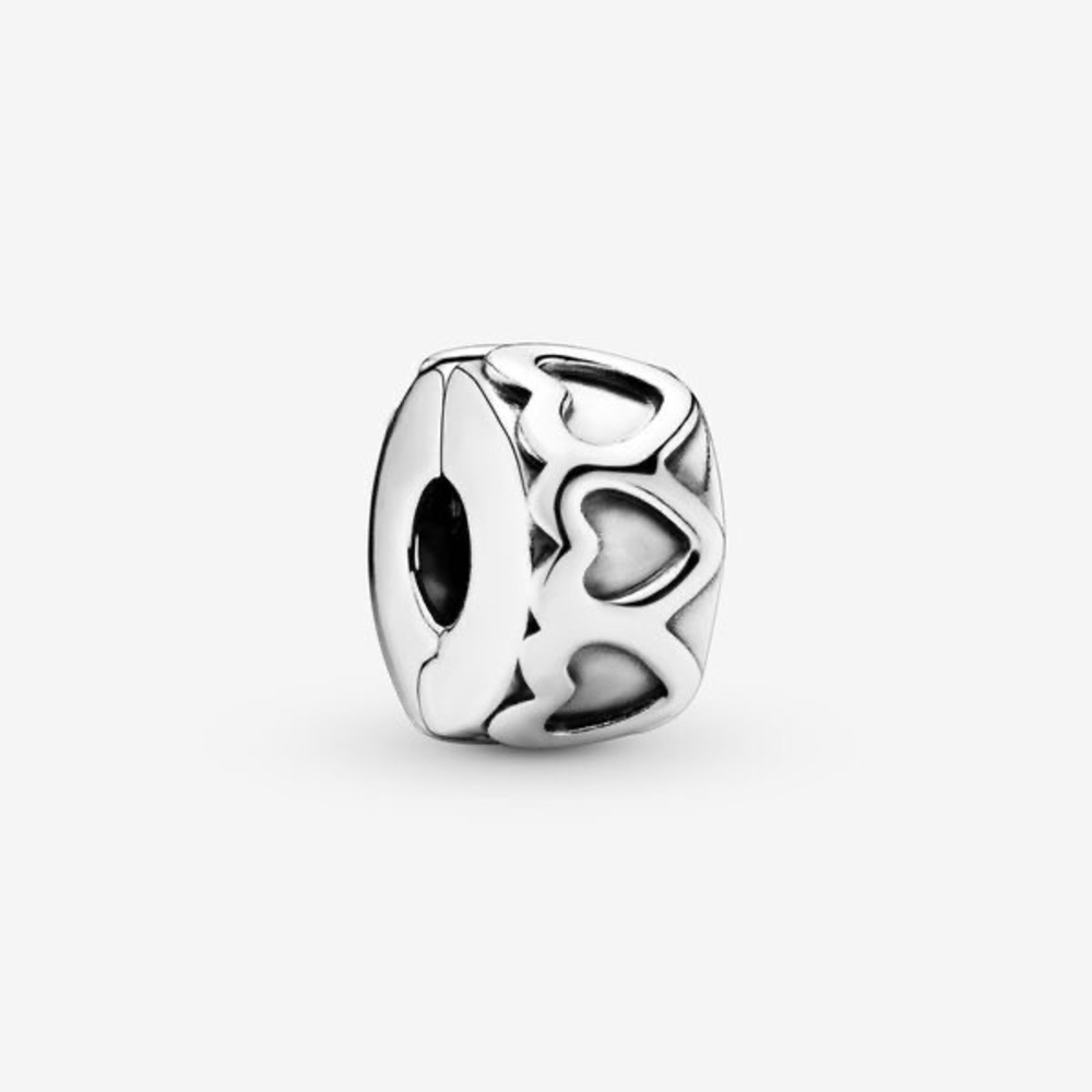 COPY - (2) Authentic Pandora Band of Hearts Clip Charm